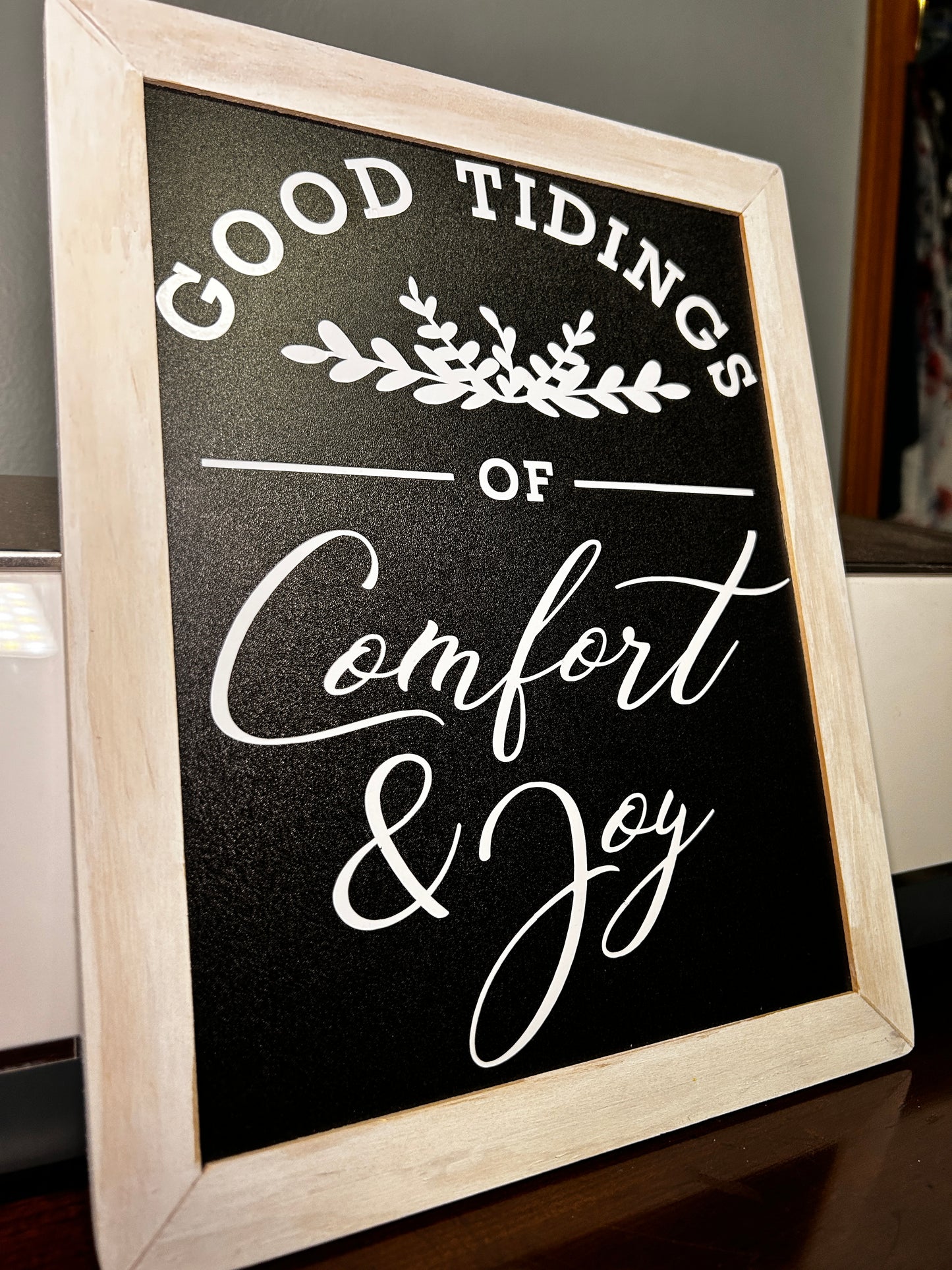 Good Tidings White Wash Handmade Decor | Seasonal Holiday Decor | Ideal Gifts