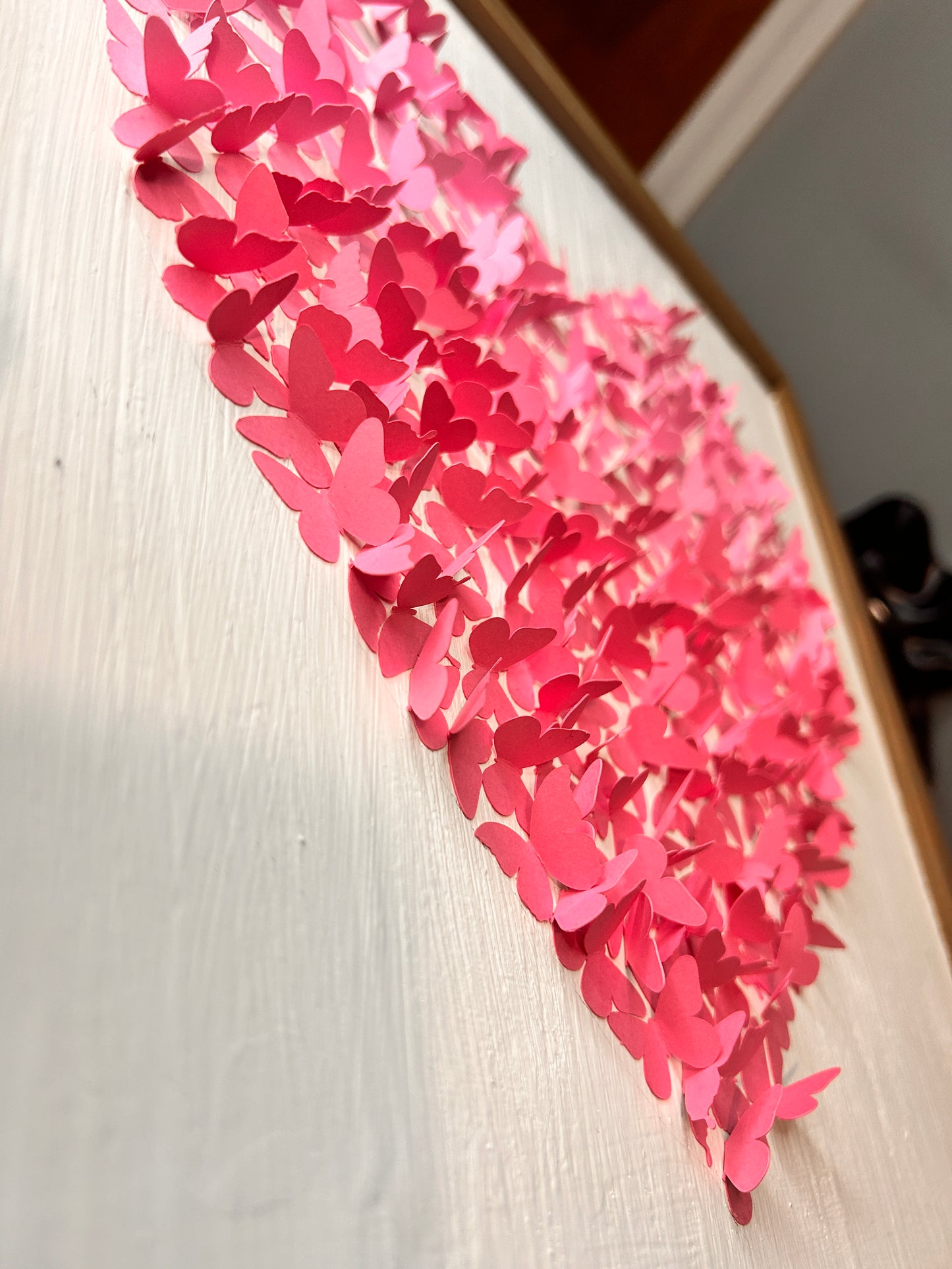 Flyaway Butterfly Heart | Paper Butterfly Heart on Wood Canvas | Paper Crafts | Flyaway Heart