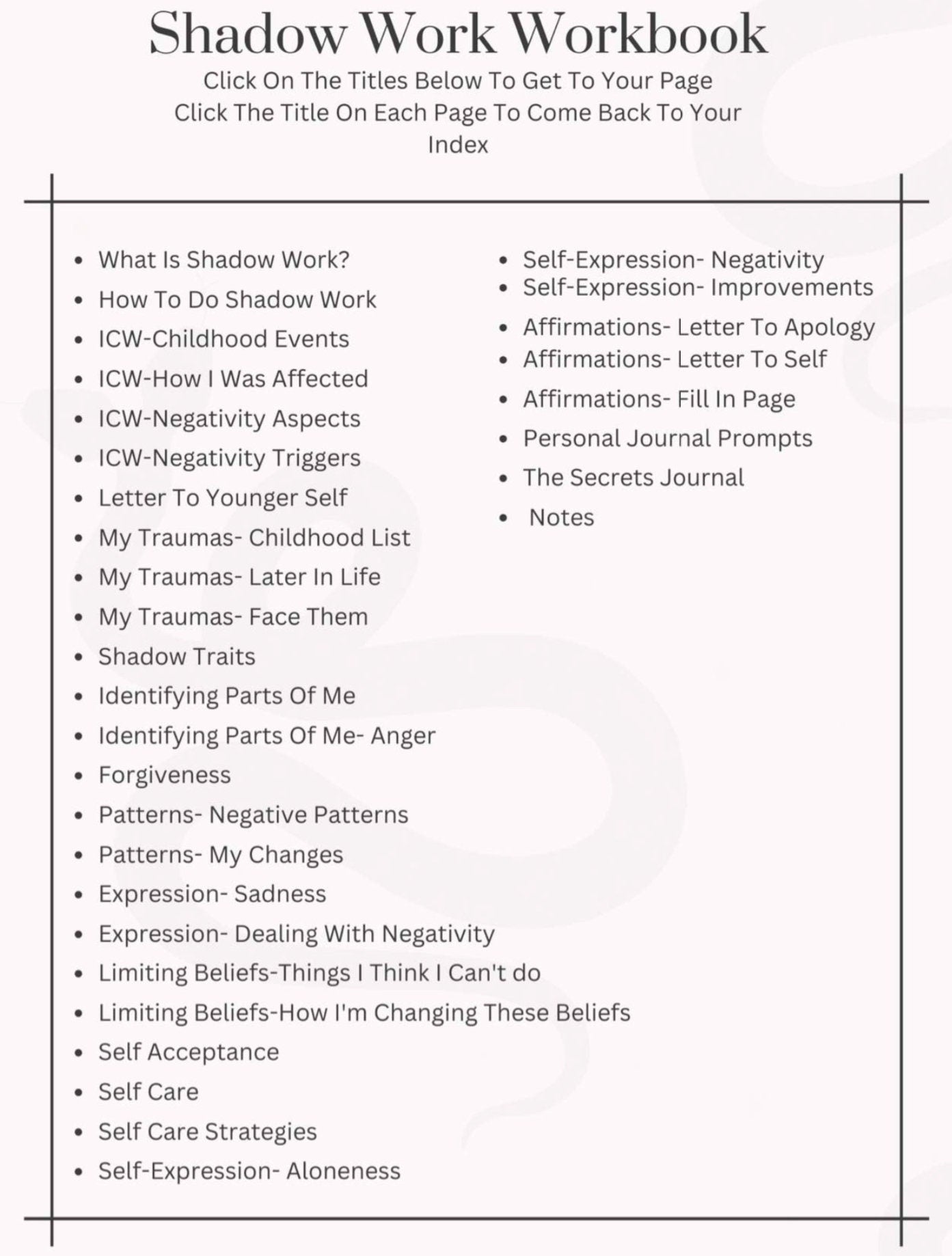 Shadow Work Digital Workbook | 118 Page Trauma Healing Download | Self-Love Digital Workbook