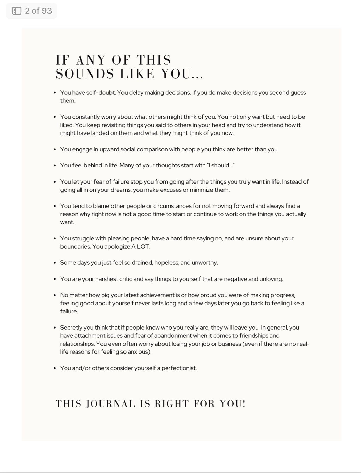 28 Day Self Love Workbook | Digital Self Love Journal | Monthly Self Care Journal