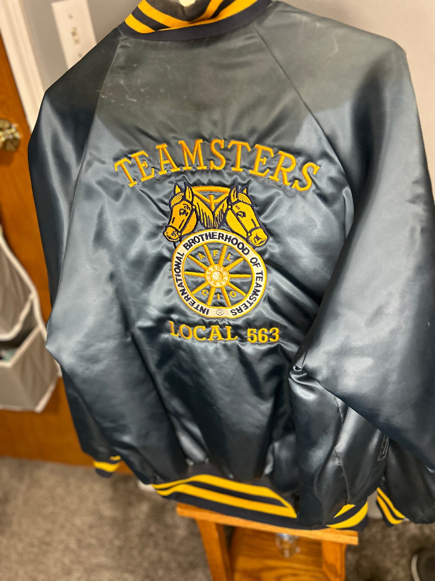 Vintage Teamsters Local 563 Satin Men’s Coat