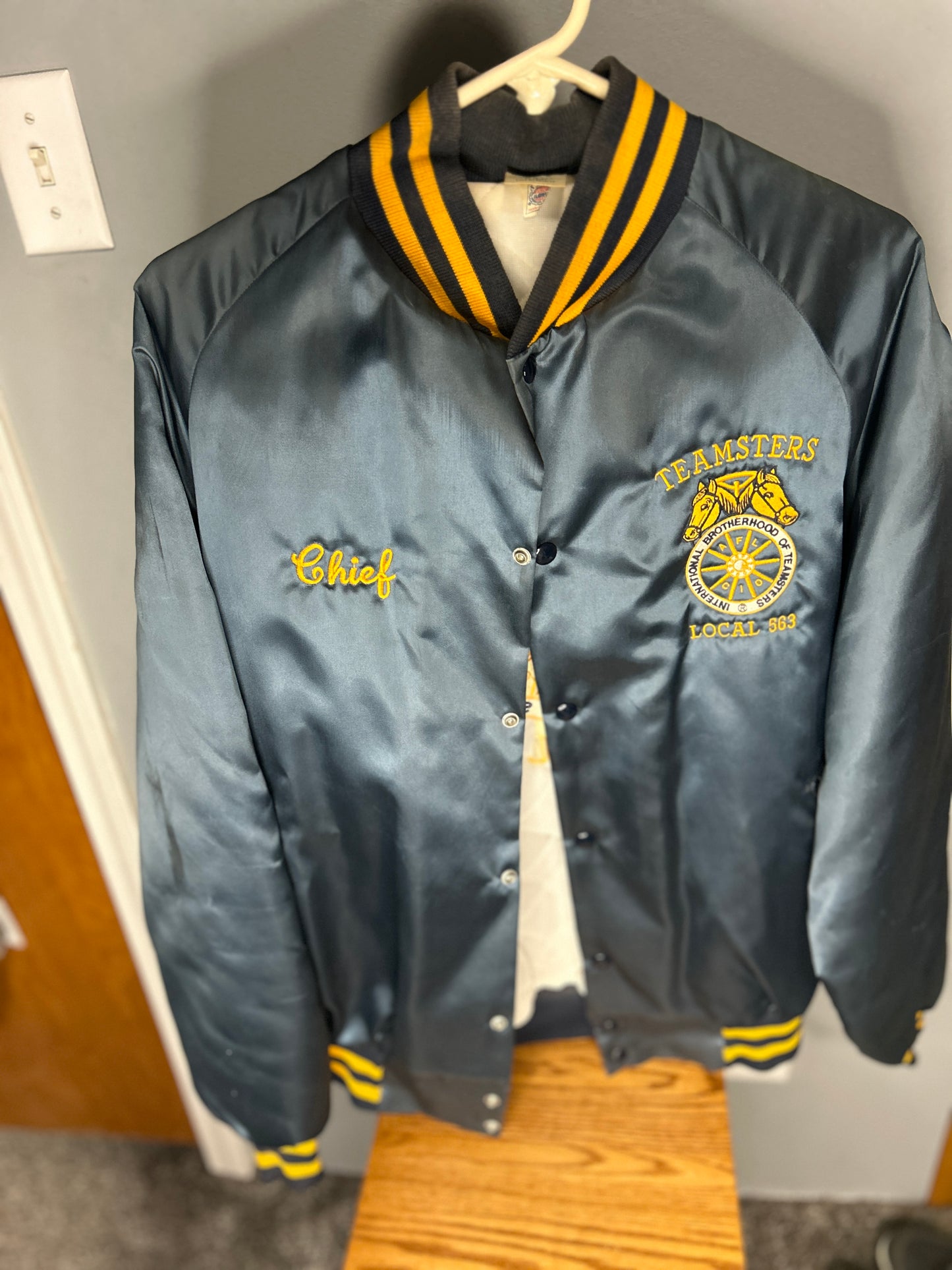 Vintage Teamsters Local 563 Satin Men’s Coat