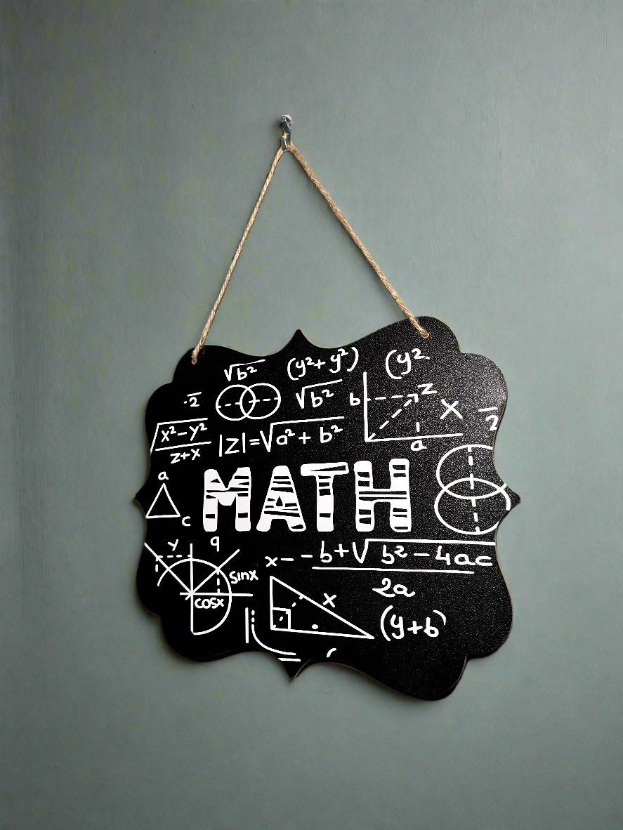 Hanging Math Equations Sign for Classroom