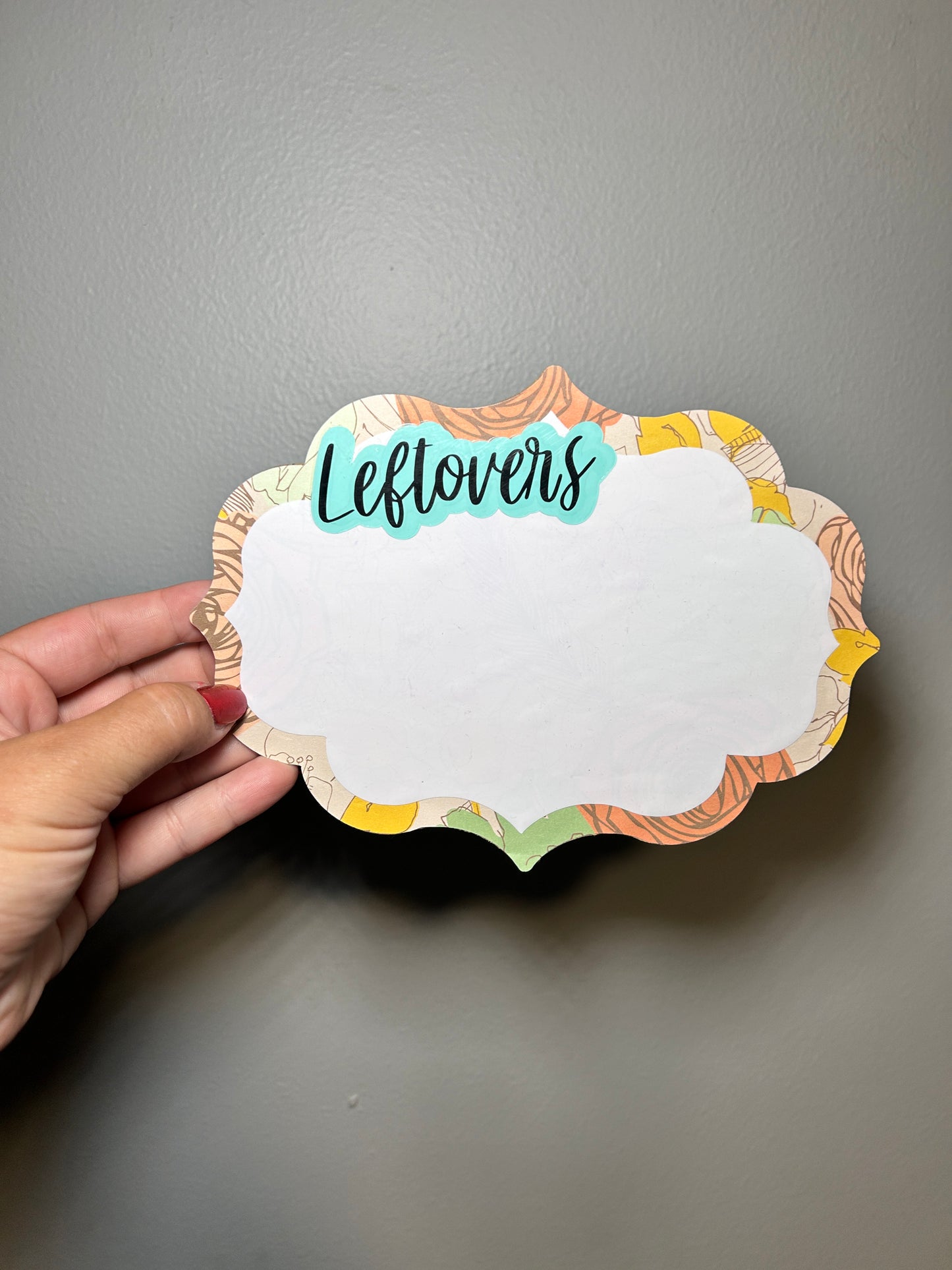 Dry Erase Leftovers Sign for Fridge, Magnetic, Erasable