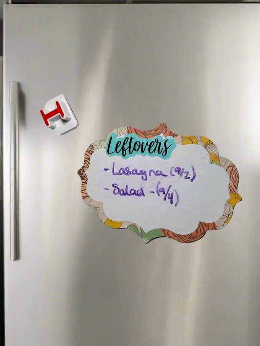 Dry Erase Leftovers Sign for Fridge, Magnetic, Erasable