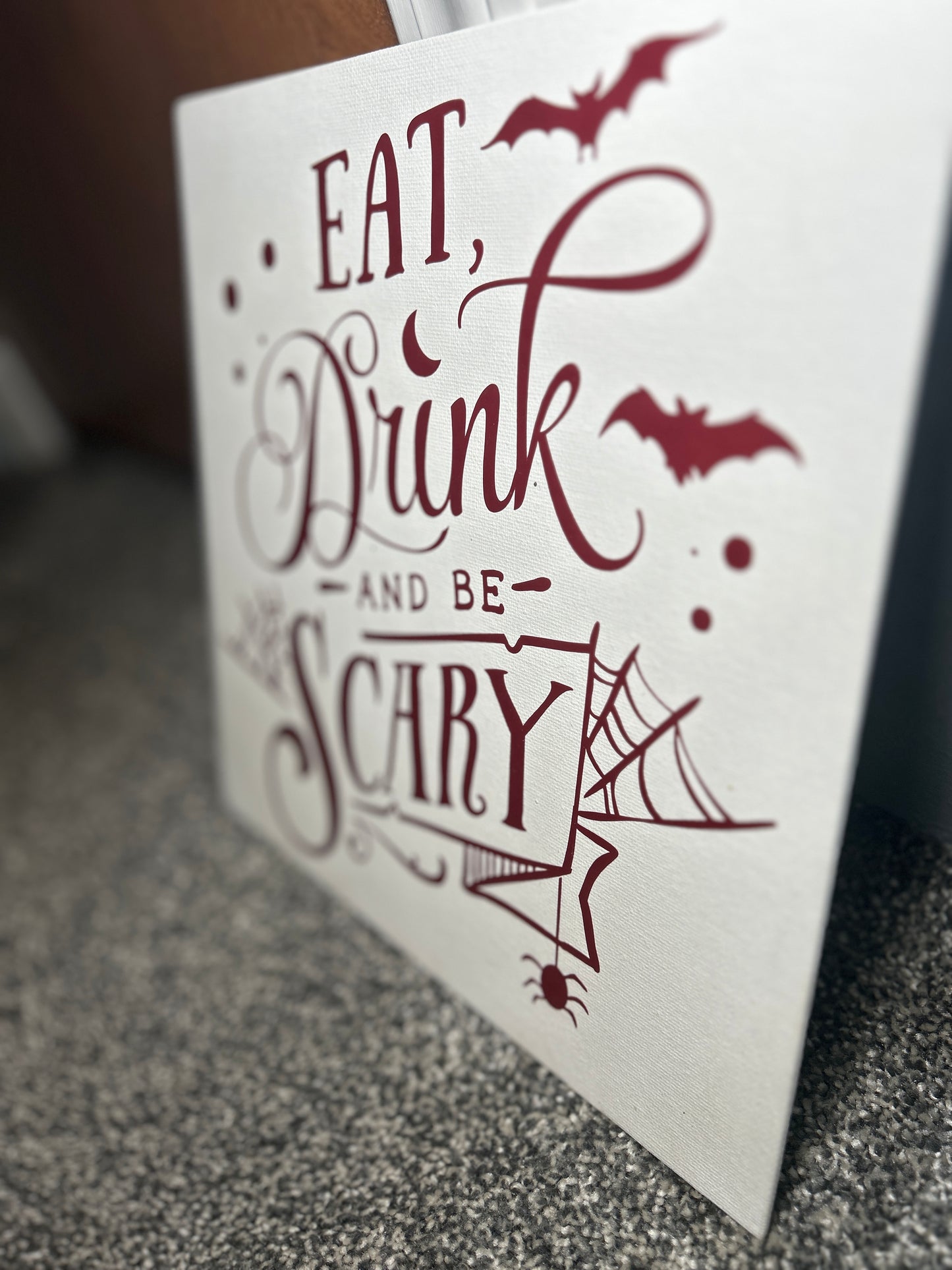 Spellbinding Halloween: 'Eat, Drink, and be Scary' Canvas Panel