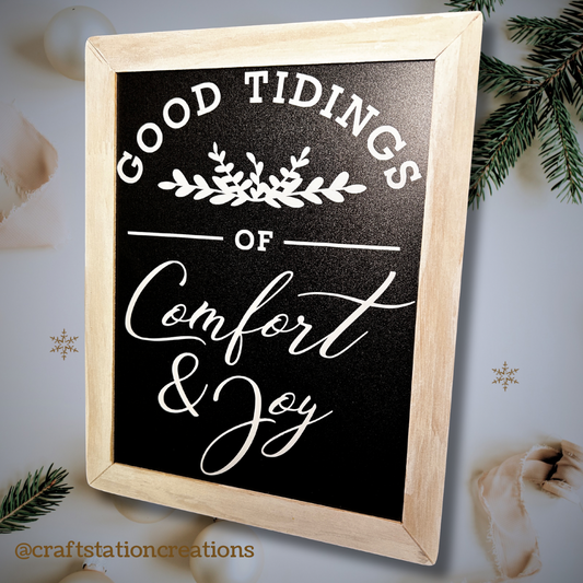 Good Tidings White Wash Handmade Decor | Seasonal Holiday Decor | Ideal Gifts