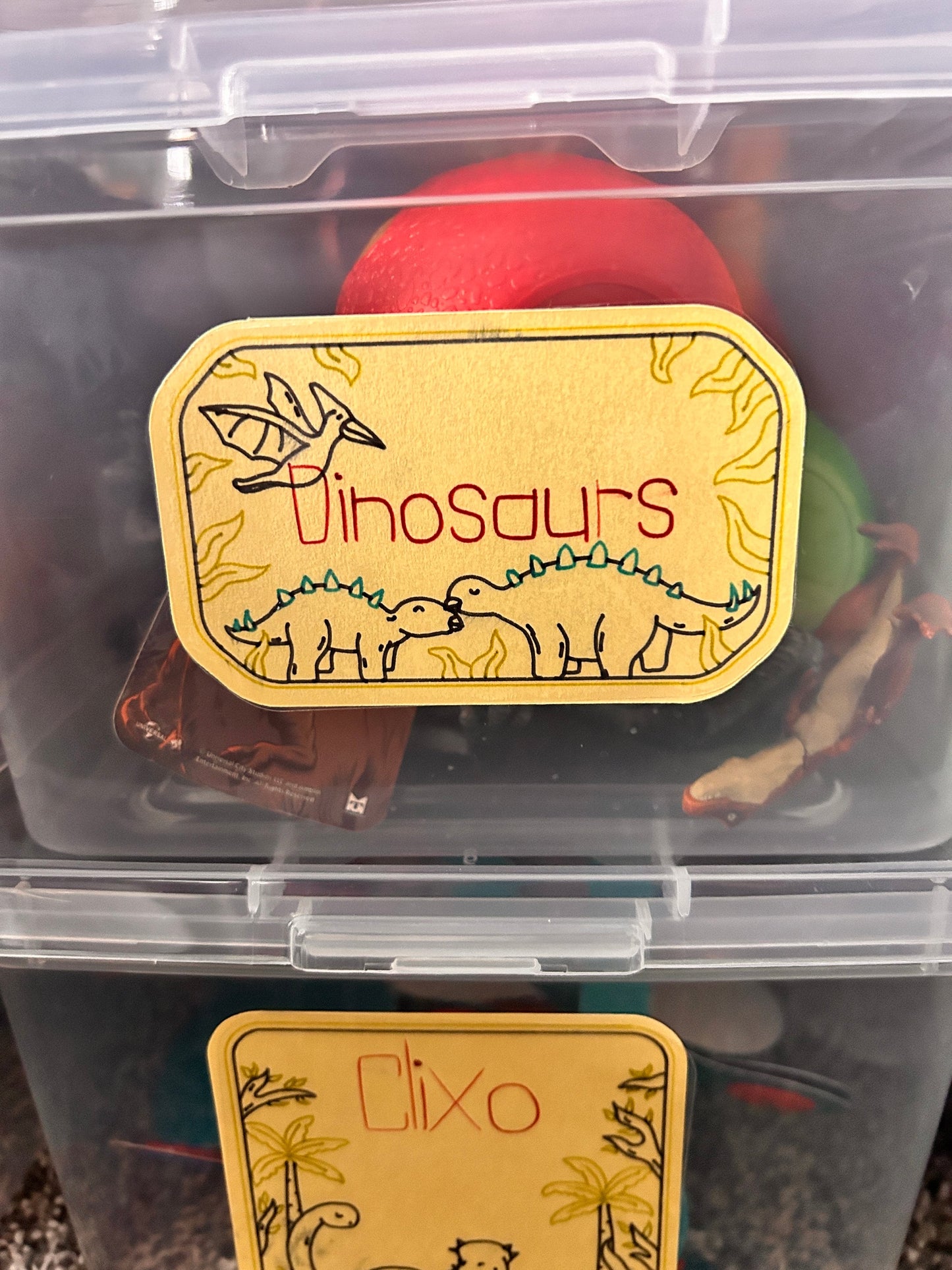 Toy Organization Labels | Dinosaur Labels | Kids Room Storage | Activity Storage | Themed Labels | Laminated Organization |